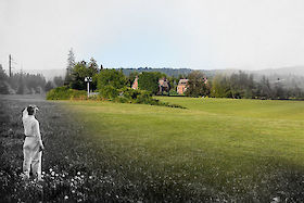 William T. Foster, Reed College's first president, looks out toward a boundless future before the college was built, in 1911. | © Matt Giraud Photography