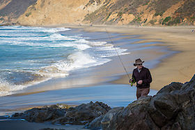 Finding the perfect spot for surf casting, McClures Beach, Point Reyes, California | © Matt Giraud Photography