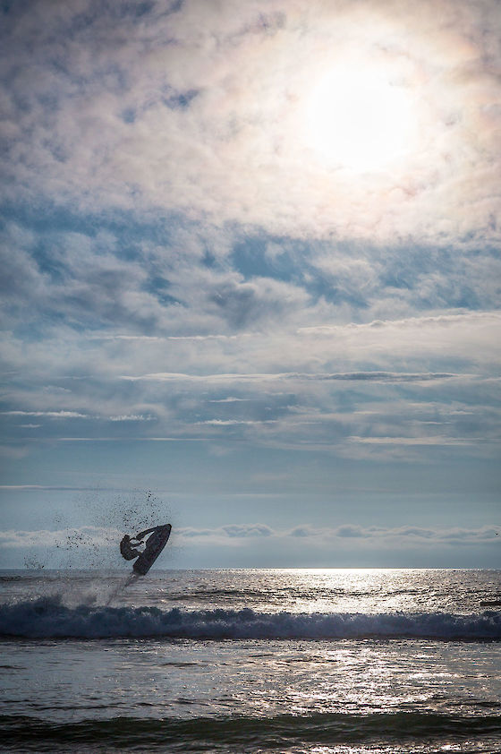 Catching air on a jet ski, Bandon Oregon | © Matt Giraud Photography